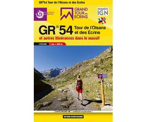 Carte de randonnée et de tourisme (format poche) - Tour des Ecrins GR54 | Didier Richard