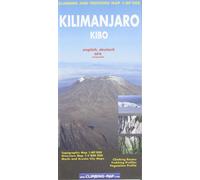 Carte de randonnée et d'escalade- Kilimanjaro + Moshi & Arusha city | Climbing Map