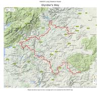 Carte de randonnée - Glyndwr's Way XT40 | Harvey Maps - National Trail maps