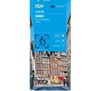 Carte de randonnée IGN Série Bleue n° 1218 - Rennes, Cesson-Sévigné, Liffré