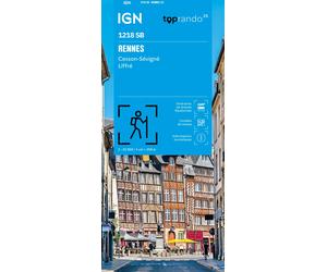 Carte de randonnée IGN Série Bleue n° 1218 - Rennes, Cesson-Sévigné, Liffré