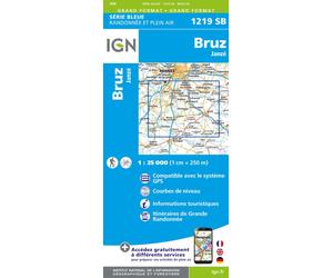 Carte de randonnée IGN Série Bleue n° 1219 - Bruz, Janzé