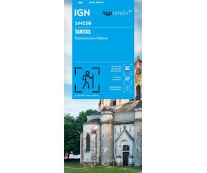 Carte de randonnée IGN Série Bleue n° 1442 - Tartas, Pontonx-sur-l'Adour