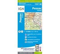 Carte de randonnée IGN Série Bleue n° 1537 - Pessac, La Brède