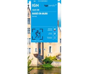 Carte de randonnée IGN Série Bleue n° 1621 - Baugé-en-Anjou, Durtal