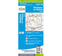 Carte de randonnée IGN Série Bleue n° 1627 - Mazières-en-Gâtine, Vasles