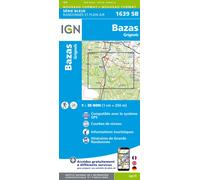 Carte de randonnée IGN Série Bleue n° 1639 - Bazas, Grignols
