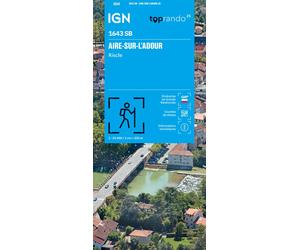 Carte de randonnée IGN Série Bleue n° 1643 - Aire-sur-l'Adour, Riscle