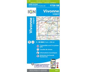 Carte de randonnée IGN Série Bleue n° 1728 - Vivonne, Lusignan