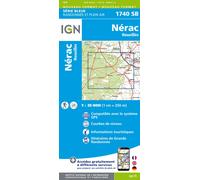 Carte de randonnée IGN Série Bleue n° 1740 - Nérac, Houeillès