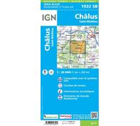 Carte de randonnée IGN Série Bleue n° 1932 - Châlus, Saint-Mathieu (Haute-Vienne)