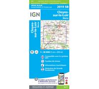 Carte de randonnée IGN Série Bleue n° 2019 - Cloyes-sur-le-Loir, Morée