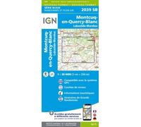 Carte de randonnée IGN Série Bleue n° 2039 - Montcuq-en- Quercy-Blanc, Labastide-Marnhac