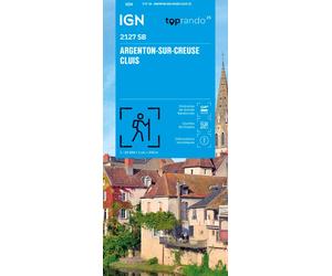 Carte de randonnée IGN Série Bleue n° 2127 - Argenton-sur-Creuse, Cluis