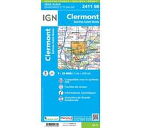 Carte de randonnée IGN Série Bleue n° 2411 - Clermont, Estrées-Saint-Denis