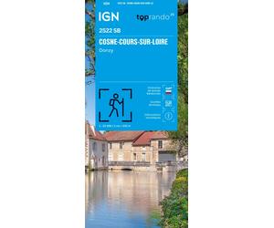 Carte de randonnée IGN Série Bleue n° 2522 - Cosne-Cours-sur-Loire, Donzy