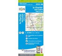 Carte de randonnée IGN Série Bleue n° 2523 - La Charité-sur-Loire, Suilly-la-Tour