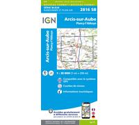 Carte de randonnée IGN Série Bleue n° 2816 - Arcis-sur-Aube, Plancy-L'Abbaye