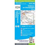 Carte de randonnée IGN Série Bleue n° 2914 - Châlons-en-Champagne, Marson