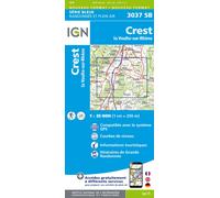 Carte de randonnée IGN Série Bleue n° 3037 - Crest, La Voulte-sur-Rhône