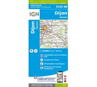 Carte de randonnée IGN Série Bleue n° 3123 - Dijon , Auxonne