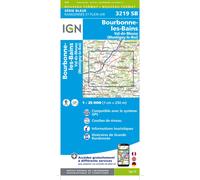 Carte de randonnée IGN Série Bleue n° 3219 - Bourbonne-les-Bains, Val-de-Meuse