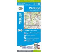 Carte de randonnée IGN Série Bleue n° 3316 - Vézelise, Colombey-les-Belles