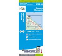 Carte de randonnée IGN Série Bleue n° 4711 - Kourou, Macouria (Guyane)