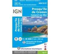 Carte de randonnée IGN Top 25 Mini n° M0418 OT - Presqu'île de Crozon, Camaret-sur-Mer