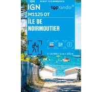 Carte de randonnée IGN Top 25 Mini n° M1125 OT - Ile de Noirmoutier