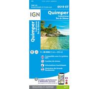 Carte de randonnée IGN TOP 25 n° 0519 ET - Quimper, Concarneau & îles de Glénan