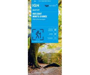 Carte de randonnée IGN TOP 25 n° 0617 OT - Huelgoat, Monts d'Arrée, PNR Armorique