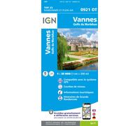 IGN – 0921OT Vannes - Golfe du Morbihan – Échelle 1 : 25 000 – Broché résistant