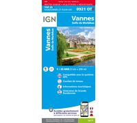 IGN Carte Top 25 Vannes - Golfe du Morbihan - Résistante - 1:25 000 - 2ème édition - Bleu