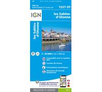 IGN Carte de randonnée TOP 25 1227 OT Les Sables-d'Olonne 1:25 000