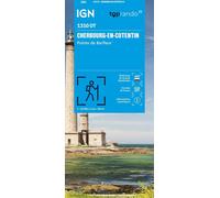Carte de randonnée IGN TOP 25 n° 1310 OT - Cherbourg-en-Cotentin, Pointe de Barfleur
