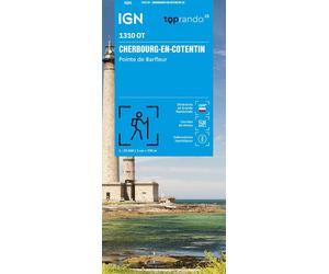 Carte de randonnée IGN TOP 25 n° 1310 OT - Cherbourg-en-Cotentin, Pointe de Barfleur