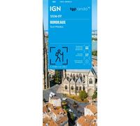 Carte de randonnée IGN TOP 25 n° 1536 OT - Bordeaux, Sud Médoc