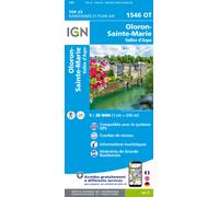 Carte de randonnée IGN TOP 25 n° 1546 OT - Oloron Sainte Marie, Vallée d'Aspe (Pyrénées)
