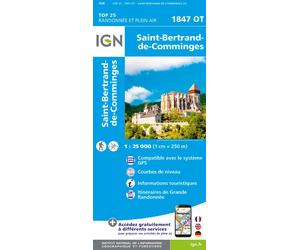 Carte de randonnée IGN TOP 25 n° 1847 OT - Saint-Bertrand-de-Cominges (Pyrénées)