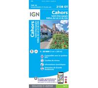 IGN – Carte topographique – Cahors Saint-Cirq-Lapopie / Vallées du Lot et du Célé – Taille unique