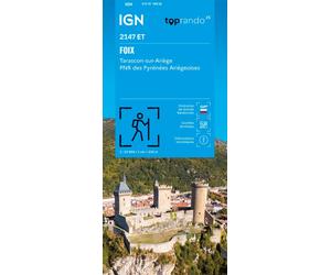Carte de randonnée IGN TOP 25 n° 2147 ET - Foix, Tarascon sur Ariège, PNR des Pyrénées Ariégeoises