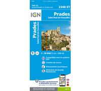 Carte de randonnée IGN TOP 25 n° 2348 ET - Prades et St Paul de Fenouillet (Pyrénées)