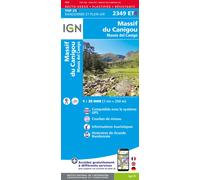 Carte de randonnée IGN TOP 25 n° 2349 ETR (résistante) - Massif du Canigou (Pyrénées)