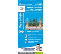 Carte de randonnée IGN TOP 25 n° 2414 ET - Marne-la-Vallée, Forêts de Crécy, d'Armainvilliers et de Ferrières