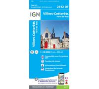 Carte de randonnée IGN TOP 25 n° 2512 OT - Villers-Cotterêts, Forêt de Retz