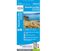 IGN 2549OT Banyuls-sur-Mer Côte Vermeille Col du Perthus