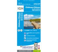 Carte de randonnée IGN TOP 25 n° 2723 ET - Château-Chinon, Lac des Settons et PNR du Morvan