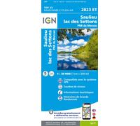 Carte de randonnée IGN TOP 25 n° 2823 ET - Saulieu, Lac des Settons & PNR du Morvan