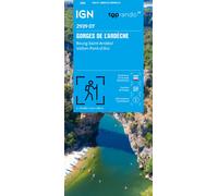 Carte de randonnée IGN TOP 25 n° 2939 OT - Gorges de l'Ardèche, Bourg-Saint-Andéol, Vallon-Pont-d'Arc